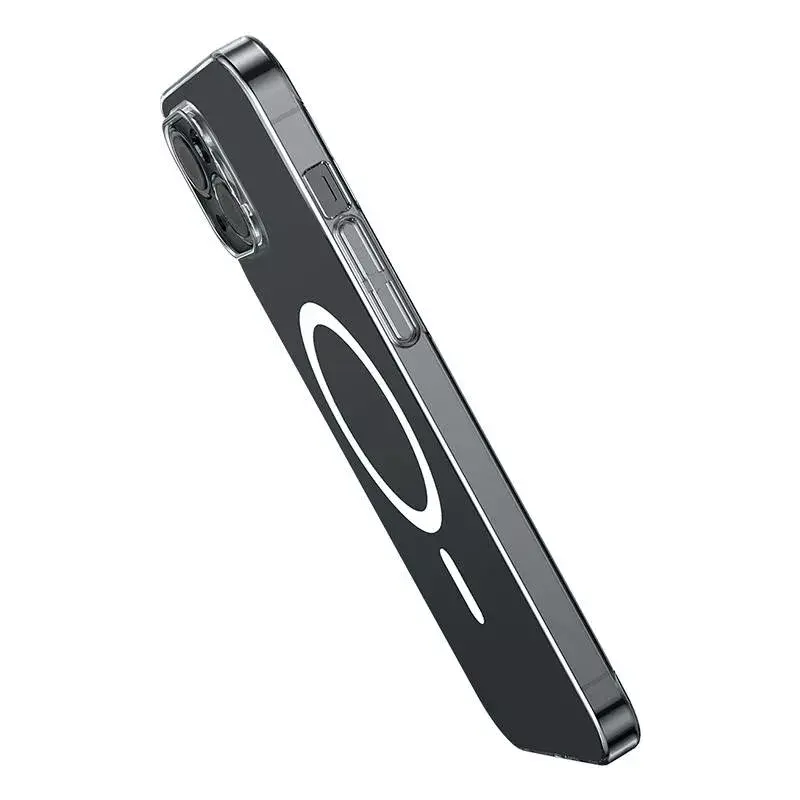 Telefona maciņš Baseus Magnetic Crystal Clear iPhone 13, caurspīdīgs, ar rūdīta stikla ekrāna aizsargu