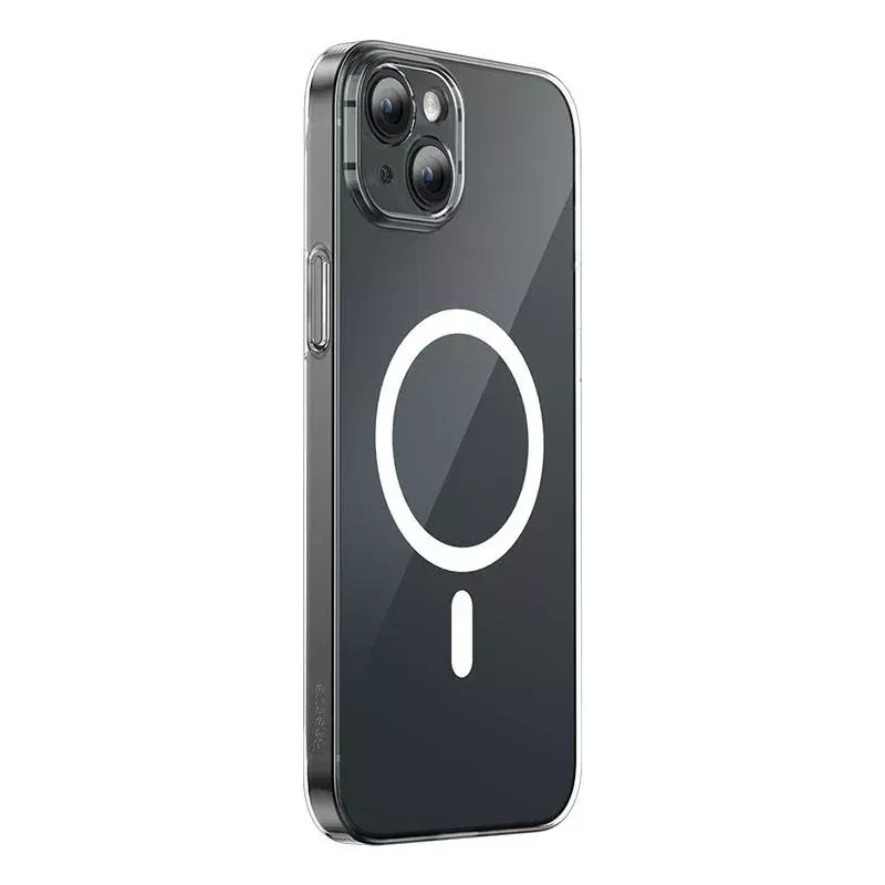 Telefona maciņš Baseus Magnetic Crystal Clear iPhone 13, caurspīdīgs, ar rūdīta stikla ekrāna aizsargu
