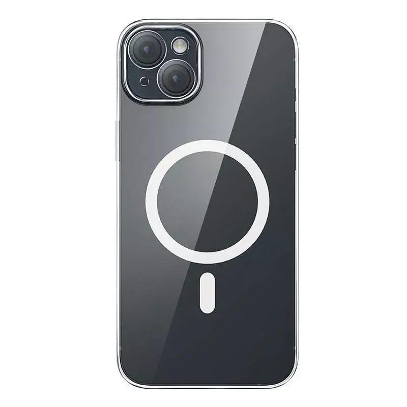 Telefona maciņš Baseus Magnetic Crystal Clear iPhone 13, caurspīdīgs, ar rūdīta stikla ekrāna aizsargu