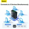 Baseus BA07 Mini Bluetooth adapteris datoram, USB 5.3 bezvadu Bluetooth uztvērējs - melns