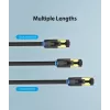Ethernet komutācijas kabelis Vention Cat.8 S/FTP 1 m Melns RJ-45 Zeltīts