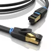 Ethernet komutācijas kabelis Vention Cat.8 S/FTP 1 m Melns RJ-45 Zeltīts