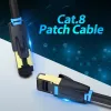 Vention Cat.8 S/FTP RJ-45–RJ-45 tīkla kabelis 3 m, 40GbE, 2000 MHz, melns