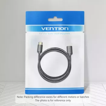 HDMI kabelis Vention AHCBI 3 m, HDMI Type A vīrišķais uz sievišķo, 18 Gbit/s, HDMI 2.0, 4K@60Hz, HDR, zeltīti kontakti