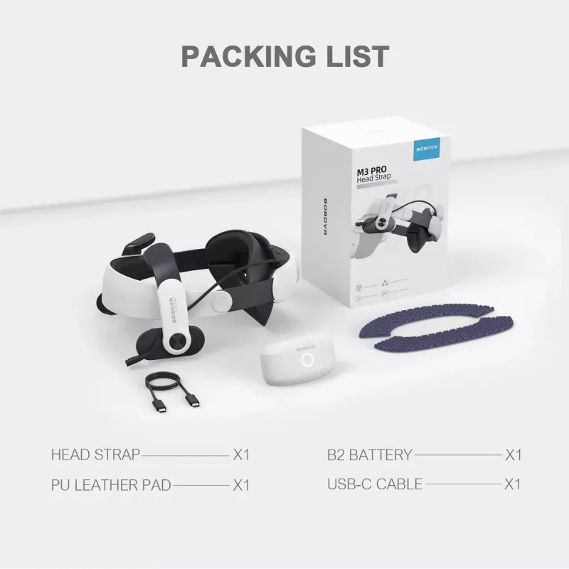 Galvas siksna ar bateriju BOBOVR M3 Pro priekš Oculus Quest 3