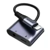 2-in-1 audio adapter Joyroom SY-L01 Lightning uz 3,5 mm + Lightning, melna