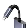 2-in-1 audio adapter Joyroom SY-L01 Lightning uz 3,5 mm + Lightning, melna