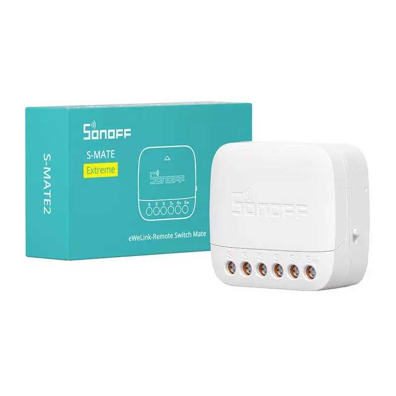 Viedais slēdzis Sonoff S-MATE2 WiFi vadība ar attālinātu piekļuvi