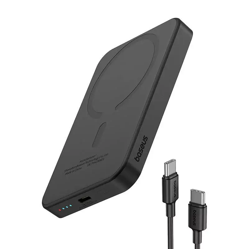 Magnētiskais Mini ārējais akumulators Baseus 5000mAh 20W (melns)