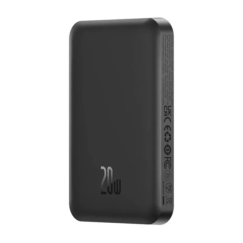 Magnētiskais Mini ārējais akumulators Baseus 5000mAh 20W (melns)