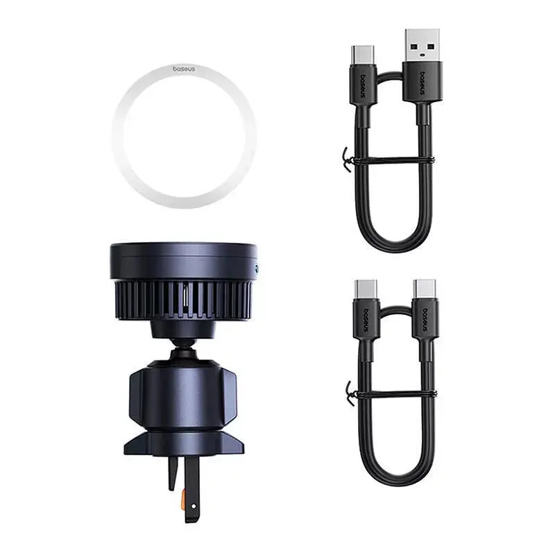 Automašīnas turētājs Baseus MagPro C40164100121-01 15W Qi2.0 Melns – magnētiskais bezvadu lādētājs ar Qi2.0 saderīgiem tālruņiem