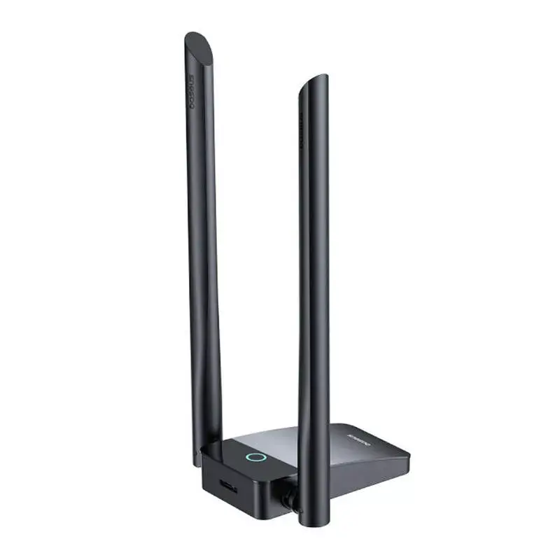 WiFi adapter Baseus FastJoy 1800Mbps Melns — dual-band USB tīkla adapteris