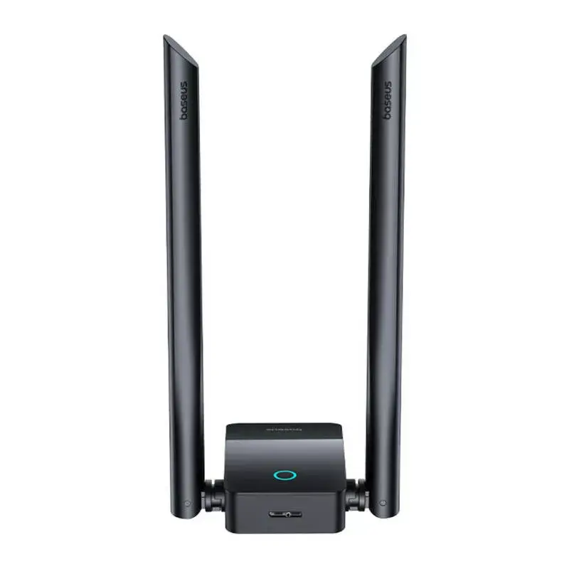 WiFi adapter Baseus FastJoy 1800Mbps Melns — dual-band USB tīkla adapteris
