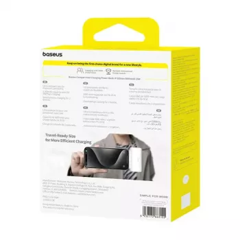 Ārējais akumulators OS-Baseus Compact IP 5000mAh 20W (balts)