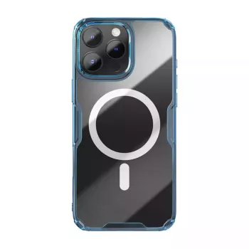 TPU maciņš Nillkin Nature iPhone 16 Plus — magnētisks, zils, plāns aizsargvāciņš