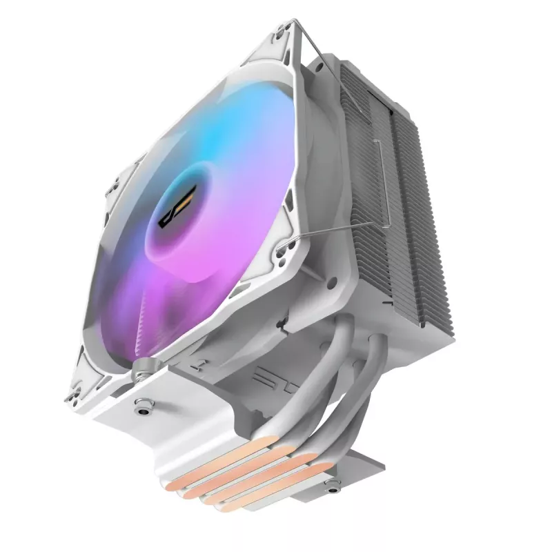 Gaisa dzesētājs Darkflash Z4 Pro Mist balta — 120 mm ventilators, hidrauliskais gultnis, 200 W TDP, atbalsta AM5/AM4/LGA1700/1200/115x