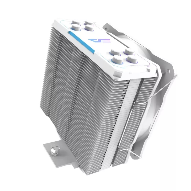 Gaisa dzesētājs Darkflash Z4 Pro Mist balta — 120 mm ventilators, hidrauliskais gultnis, 200 W TDP, atbalsta AM5/AM4/LGA1700/1200/115x