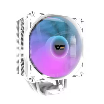 Gaisa dzesētājs Darkflash Z4 Pro Mist balta — 120 mm ventilators, hidrauliskais gultnis, 200 W TDP, atbalsta AM5/AM4/LGA1700/1200/115x