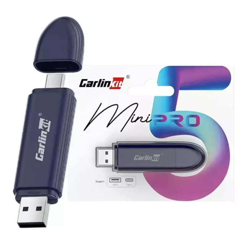 Carlinkit automašīnas multivides uztvērējs MINI PRO — melns, 81.3×21×10.5 mm