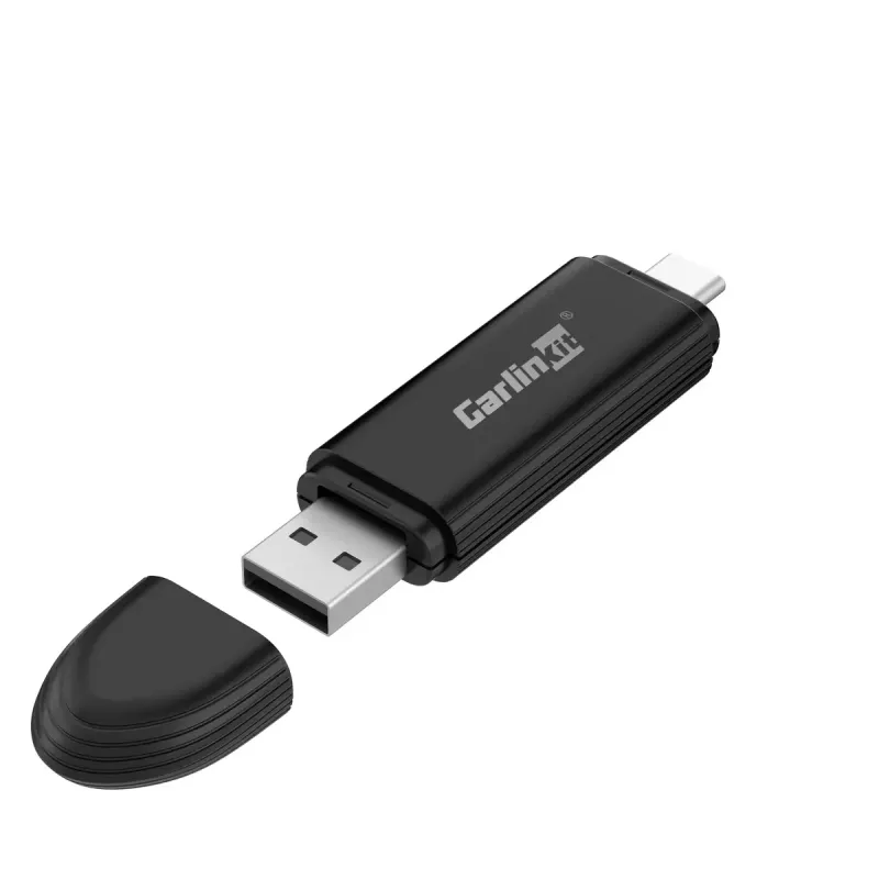 Carlinkit automašīnas multivides uztvērējs MINI PRO — melns, 81.3×21×10.5 mm