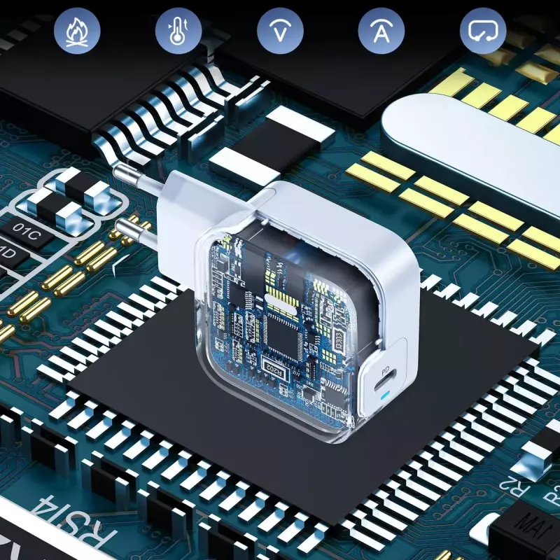 USB-C strāvas lādētājs CHOETECH PD8007 45W ES balts – USB‑C PD 45W