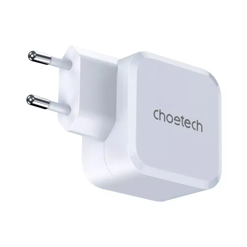 USB-C strāvas lādētājs CHOETECH PD8007 45W ES balts – USB‑C PD 45W