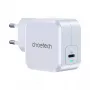 USB-C strāvas lādētājs CHOETECH PD8007 45W ES balts – USB‑C PD 45W