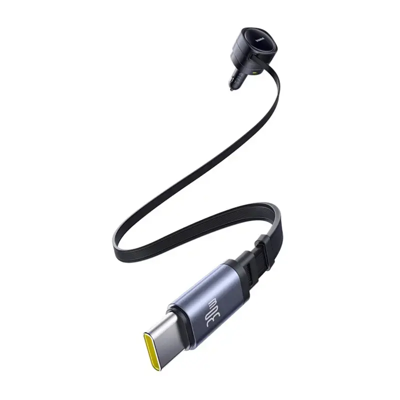 Automašīnas lādētājs Baseus Enjoyment Max 90W ar USB-C un USB-A pieslēgvietām