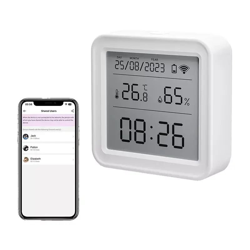 Temperatūras un mitruma sensors Gosund ST17 Zigbee ar LCD displeju