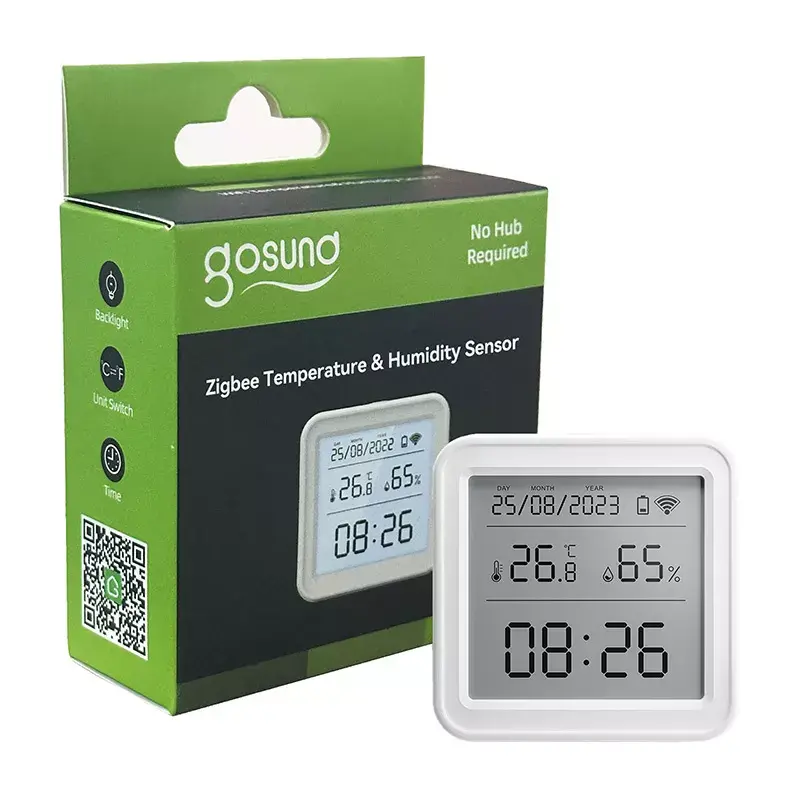 Temperatūras un mitruma sensors Gosund ST17 Zigbee ar LCD displeju
