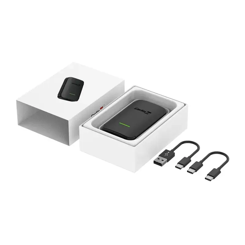 Bezvadu adapteris Carlinkit CPC200-A2A Android Auto — 5 GHz/2,4 GHz Wi‑Fi, Bluetooth 5.2, USB-C, 5V 1A