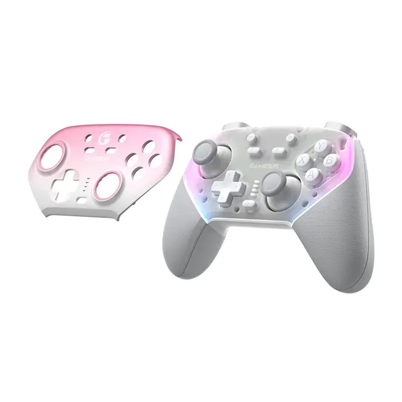 Bezvadu kontrolieris GameSir SuperNova T4n Pro Rozā — Bluetooth, ergonomisks rokas dizains