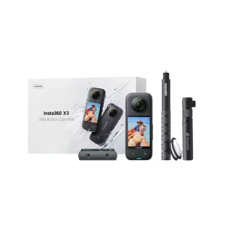 360 kamera Insta360 X3 ūdensizturīga 5.7K - Insta360 X3 5.7K 360° ūdensizturīga darbības kamera