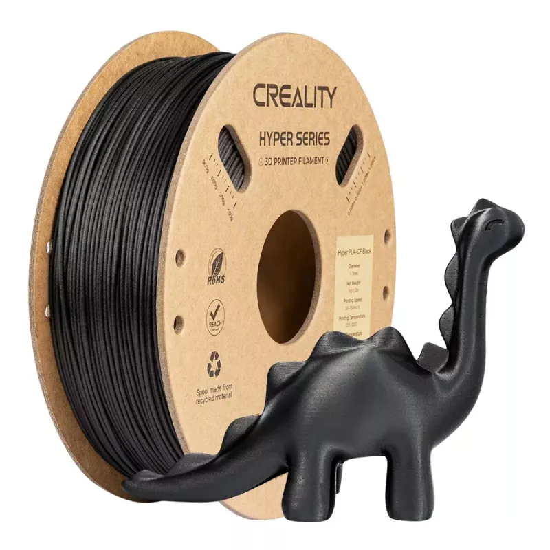 Creality 3D Hyper PLA-CF Oglekļa šķiedras melna 1 kg