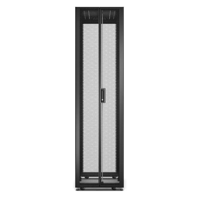 APC Easy Rack, 48U, melns, ar jumtu, ritentiņiem, kājiņām, 4 kronšteiniem un apakšu, bez sānu paneļiem, 2258A x 600P x 1000D mm