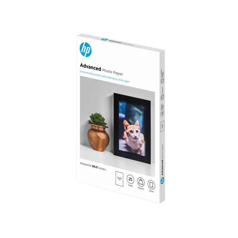 HP Advanced Photo Paper Glossy 250 g/m2 10 x 15 cm (101 x 152 mm) 25 loksnes