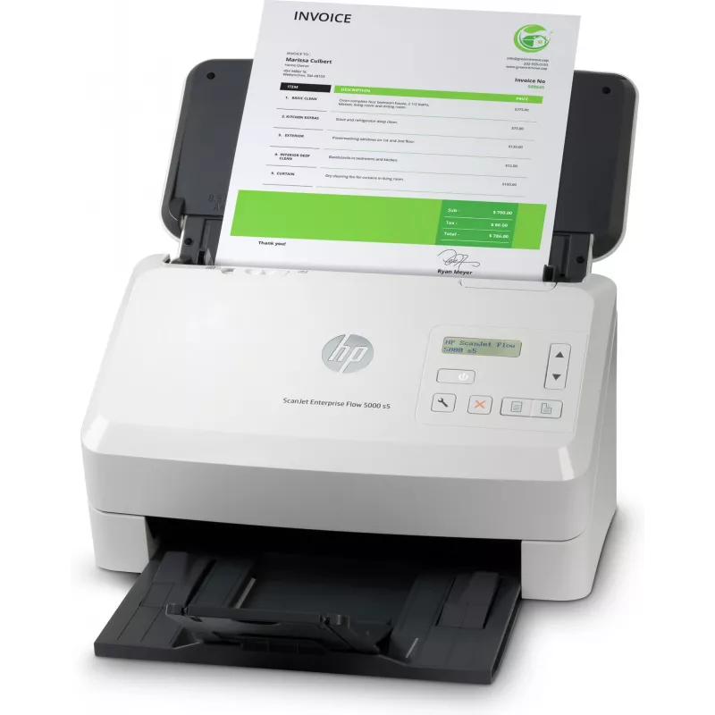 HP Scanjet Enterprise Flow 5000 s5 lokšņu padeves skeneris 600 x 600 DPI A4 Balts