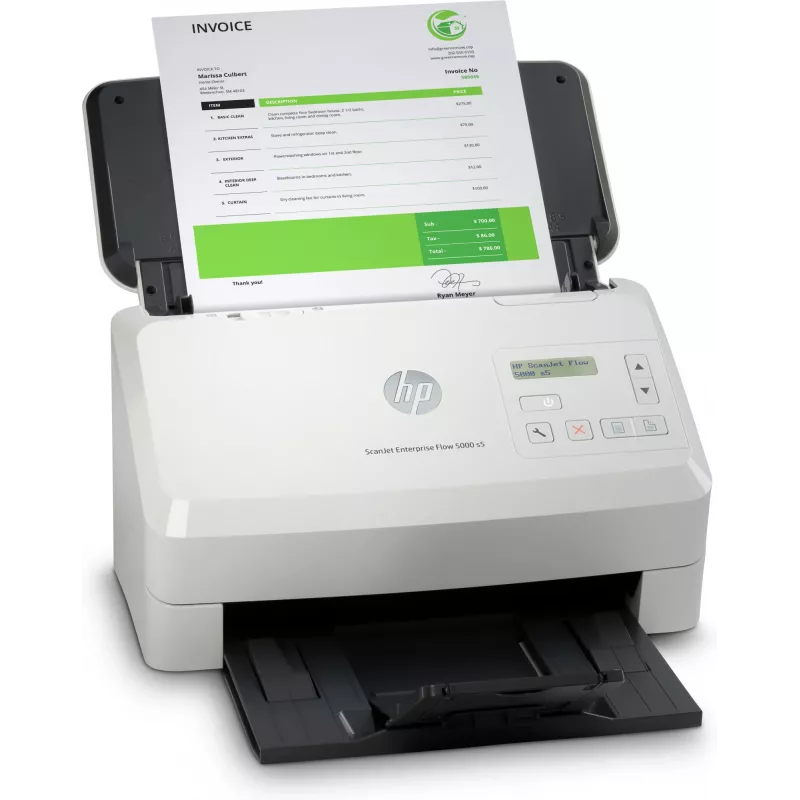 HP Scanjet Enterprise Flow 5000 s5 lokšņu padeves skeneris 600 x 600 DPI A4 Balts