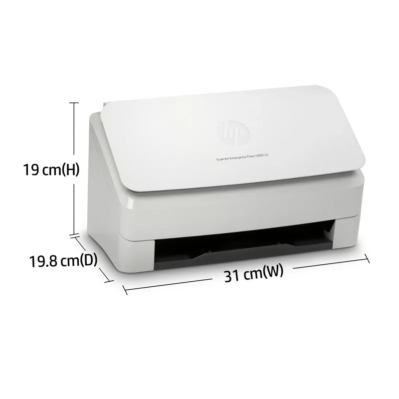 HP Scanjet Enterprise Flow 5000 s5 lokšņu padeves skeneris 600 x 600 DPI A4 Balts