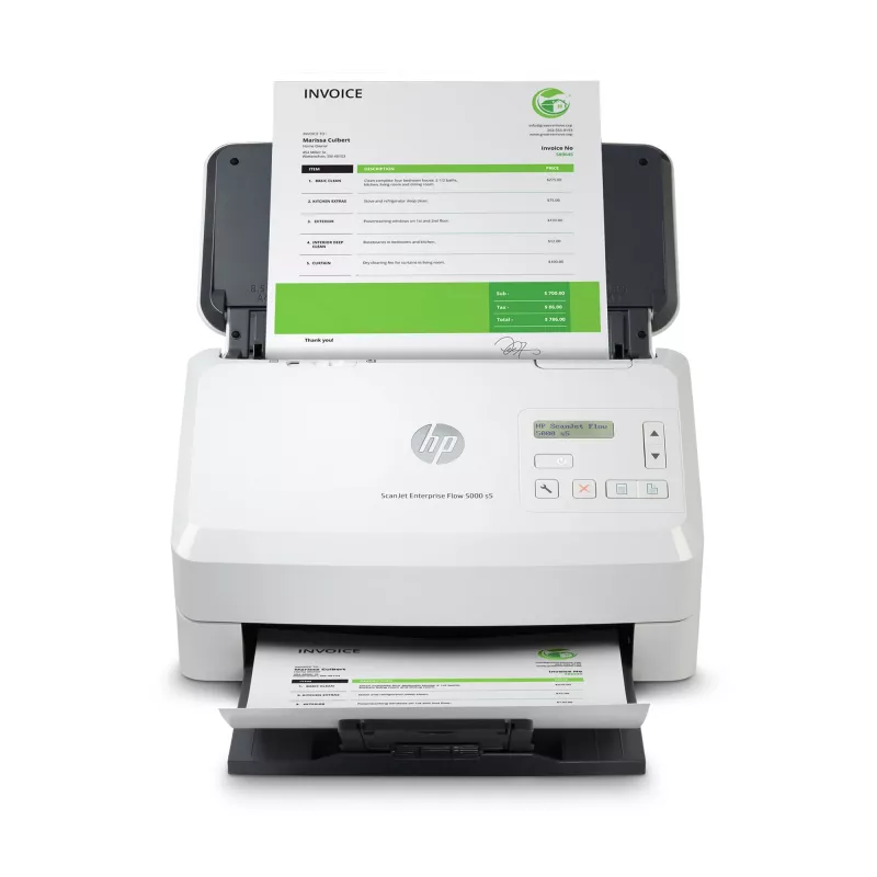 HP Scanjet Enterprise Flow 5000 s5 lokšņu padeves skeneris 600 x 600 DPI A4 Balts