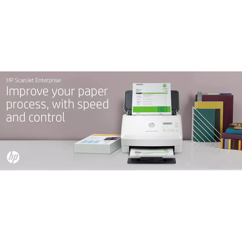 HP Scanjet Enterprise Flow 5000 s5 lokšņu padeves skeneris 600 x 600 DPI A4 Balts