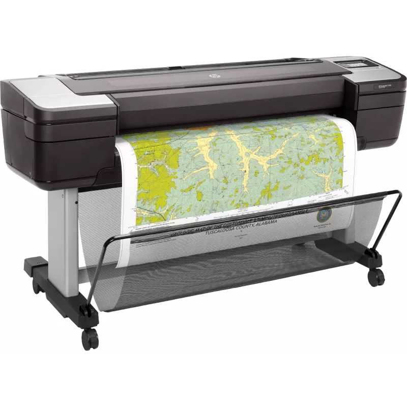 HP Designjet T1700 44 collu printeris, termiskā tintes strūkla, 2400 x 1200 DPI, HP-GL/2, TIFF, JPEG, CALS G4, URF, ciāna, foto melna, matēta melna, fuksīna, dzeltena, 2400 x 1200 DPI, 116 lpp/h