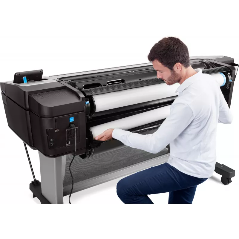 HP Designjet T1700 44 collu printeris, termiskā tintes strūkla, 2400 x 1200 DPI, HP-GL/2, TIFF, JPEG, CALS G4, URF, ciāna, foto melna, matēta melna, fuksīna, dzeltena, 2400 x 1200 DPI, 116 lpp/h