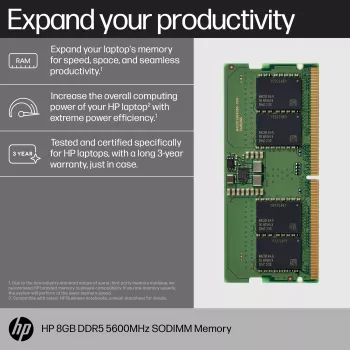 Atmiņas modulis HP 83P90AA DDR5 8 GB 5600 MHz
