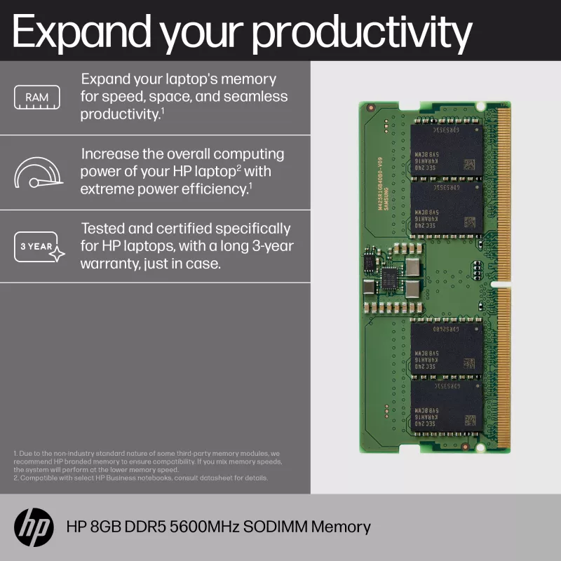 Atmiņas modulis HP 83P90AA DDR5 8 GB 5600 MHz