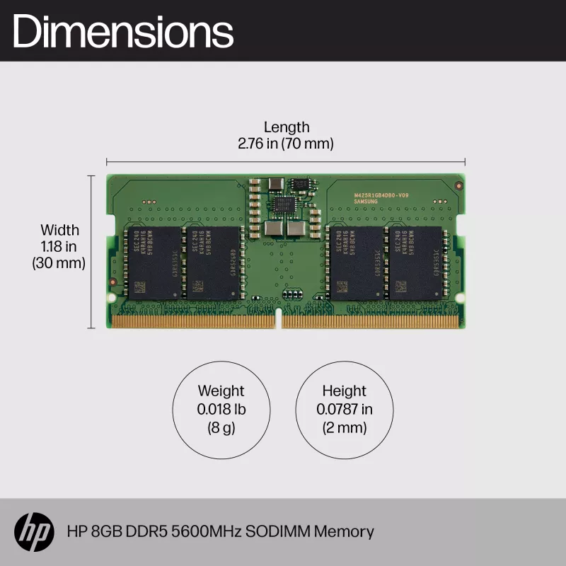 Atmiņas modulis HP 83P90AA DDR5 8 GB 5600 MHz