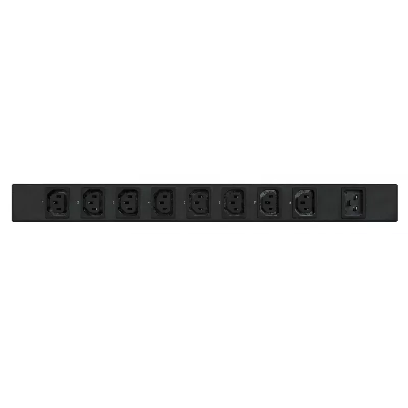 APC Easy Rack PDU, Slēdzams, 1U, 1 fāze, 3,7 kW, 230 V, 16 A, 8 x C13 ligzdas, IEC60320 C20 ieeja