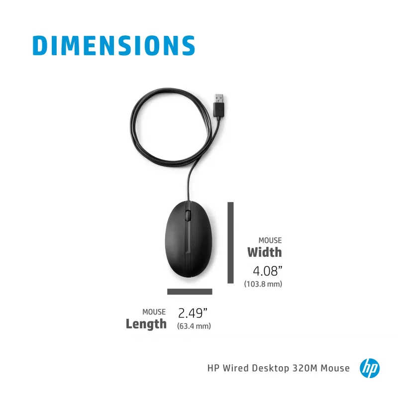 HP 9VA80AA pele, melna, USB