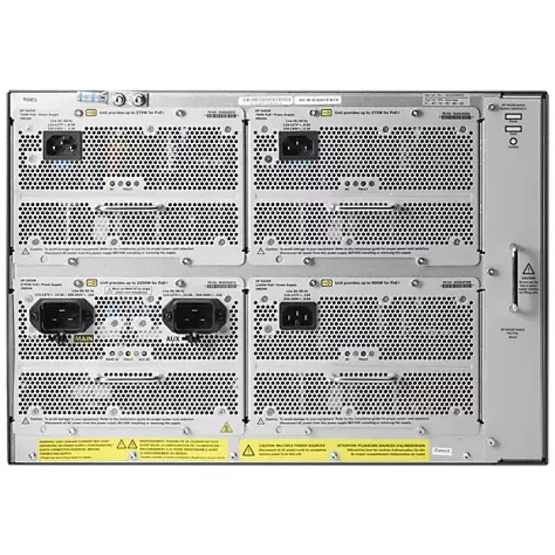 Tīkla šasija HP 5412R zl2 statnes šasija ar 12 moduļu slotiem, atbalsta līdz 96 10GbE vai 288 10/100/1000 pieslēgvietām (J9822A)