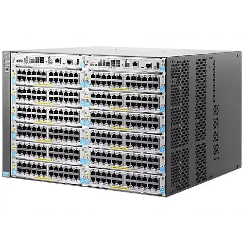 Tīkla šasija HP 5412R zl2 statnes šasija ar 12 moduļu slotiem, atbalsta līdz 96 10GbE vai 288 10/100/1000 pieslēgvietām (J9822A)
